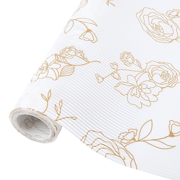 Flower Pattern EVA Non-Slip Shelf Liner for Cabinet Drawer Refrigerator White 3000x300x0.4mm for making