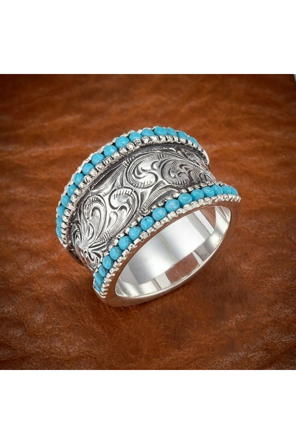 Flower Pattern Engraved Band Ring for Women S925 Sterling Silver Retro Vintage Hawaiian National Style Boho Ring Jewelry