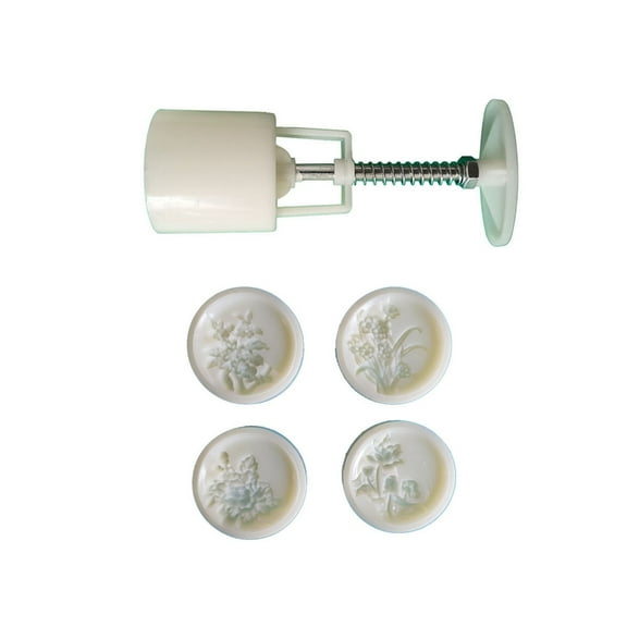 Flower Pattern Moon Cake Mold MidAutumn Festival Mooncake Makers Cookie Stamps Hand Pressure Mooncake Baking Tool