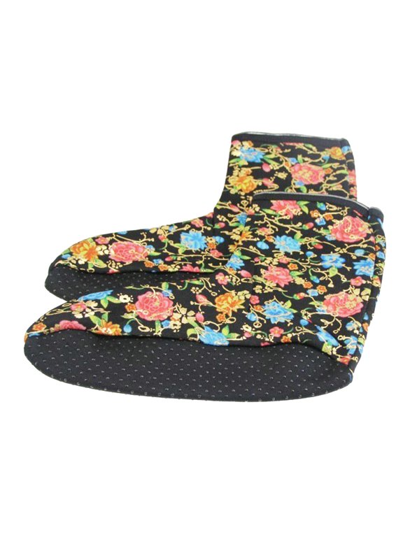 Flower Pattern Muslims Prayer Slipper Socks for Women Winter Warm Thick Fleece Lining Carpet Floor Socks