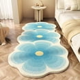 thumbnail image 1 of Flower Pattern Non-Slip Washable Rug – Rubber Backed Entryway Kitchen Bathroom Floor Mat For Home Decor And Safety, 1 of 7