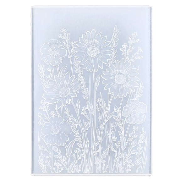 Flower Pattern PP Plastic Embossing Folder Templates Textured Background Embossing Folders for Card Scrapbooking Paper Craft Making WhiteSmoke
