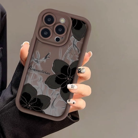 Flower Pattern Phone Case for Apple iPhone 17, Shockproof Anti-Vibration Full Coverage Protective Cover, Durable Slim Soft TPU Shell for Girl