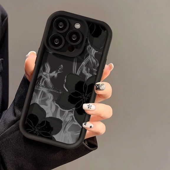 Flower Pattern Phone Case for Apple iPhone 17, Shockproof Anti-Vibration Full Coverage Protective Cover, Durable Slim Soft TPU Shell for Girl