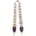 thumbnail image 1 of Flower Pattern Polyester Adjustable Bag Handle 34-56Inch Long 1.5Inch Wide with Iron Swivel Clasps, 1 of 5
