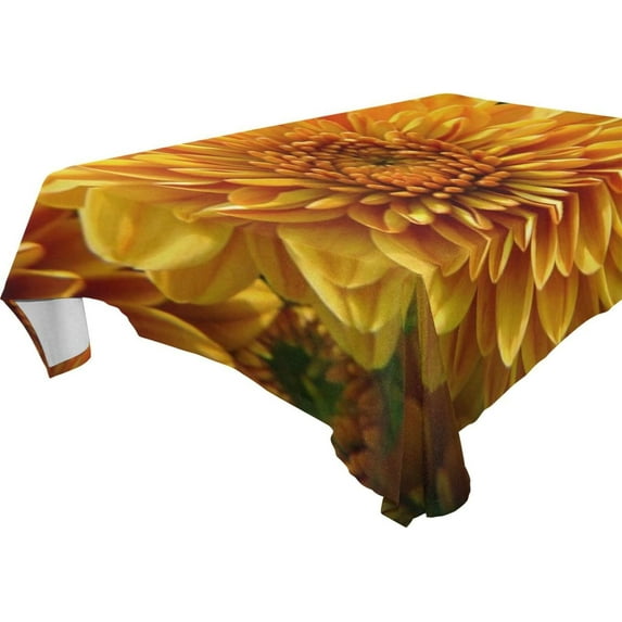 Flower Pattern Rectangle Tablecloth, Dust Proof Anti Wrinkle Wipeable Table Cloth Tabletop for of Dinner Kitchen Wedding Holiday Party 60"x120" Home Decor