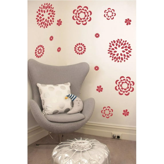Flower Pattern Wall Decal Stickers