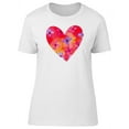 thumbnail image 1 of Flower Pattern Watercolor Heart Tee Women's -Image by Shutterstock, 1 of 2