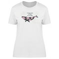 thumbnail image 1 of Flower Pattern Whale With Quote T-Shirt Women -Image by Shutterstock, Female Large, 1 of 2