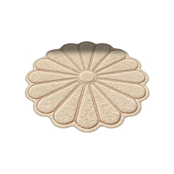 Flower Patterns Floral Bath Mat - Soft Absorbent Antiskid Bathroom Floor Mat, Flower Rug, 60x60cm, Waterproof, Comfortable, Decorative for Bathroom and Shower Use, Home Decor