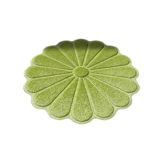 Flower Patterns Floral Bath Mat - Soft Absorbent Antiskid Bathroom Floor Mat, Flower Rug, 60x60cm, Waterproof, Comfortable, Decorative for Bathroom and Shower Use, Home Decor