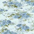 thumbnail image 1 of Flower Peel and Stick Wallpaper 17.7in x 9.8ft Blue Rose Floral Soft Green Accents Light Contact Paper Vinyl Waterproof Self Adhesive Wall Paper for Bedroom Shelf Cabinet Renter Friendly, 1 of 8