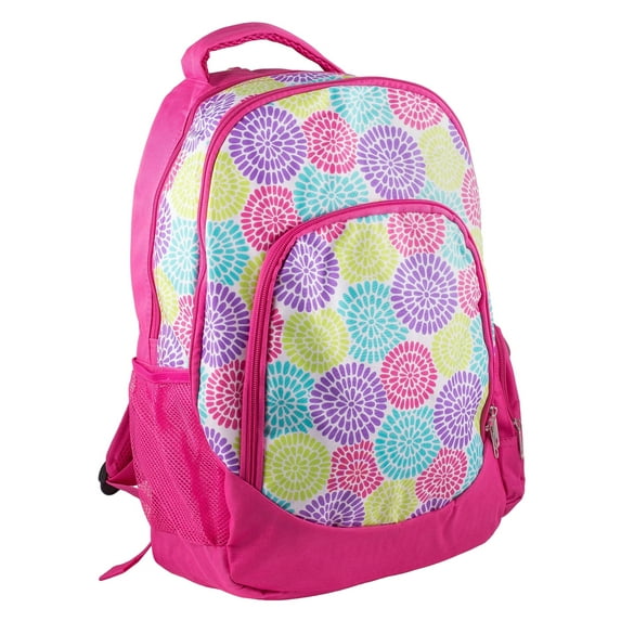 Flower Petal Burst Reinforced and Water Resistant Padded Laptop School Backpack