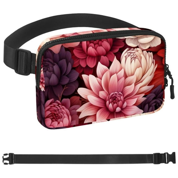 Flower Petal Waist Pack for Running Fanny Pack for Women and Men Crossbody Belt Bag Bum Bag with Adjustable Strap for Sports