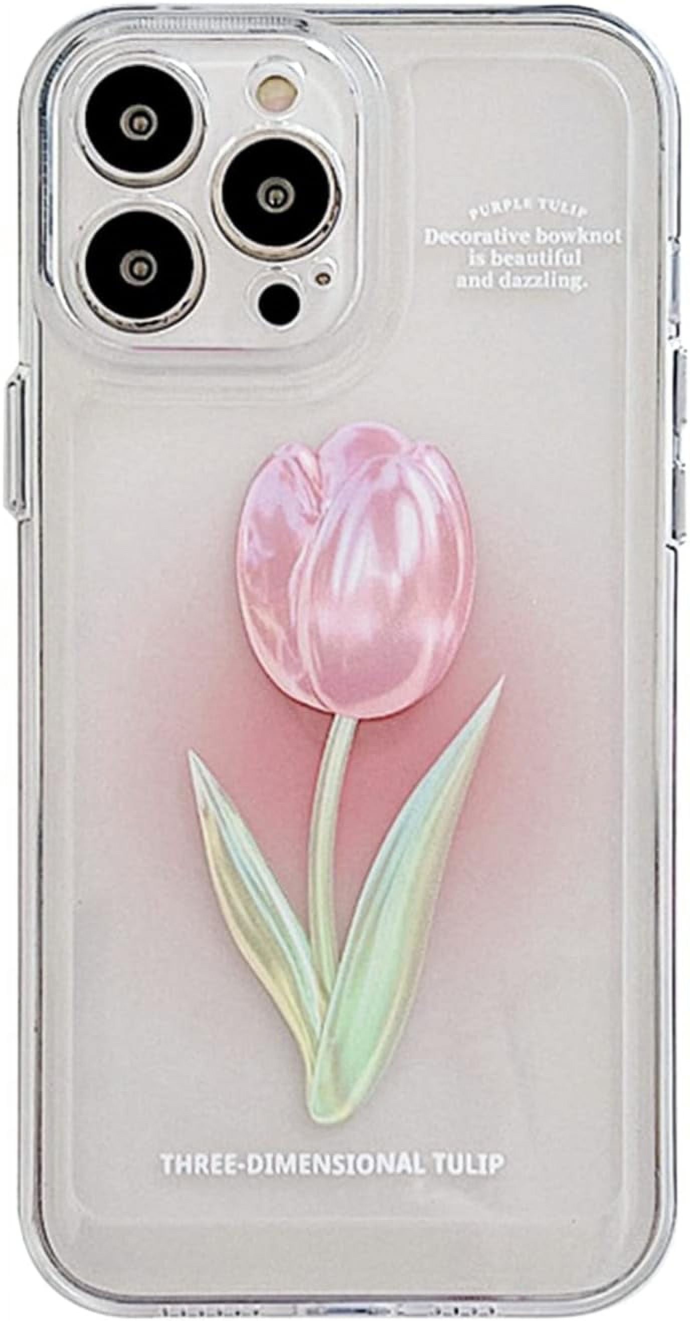 Flower Phone Case Compatible with iPhone 14 Plus, Cute Aesthetic