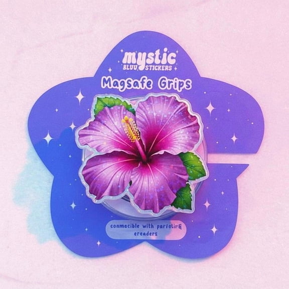 Flower Phone Grip  Kawaii Acrylic Floral Design, Pink Camellia Blossom Phone Stand, Cute Phone Accessory, Gift for Women, Spring and Summer Vibes