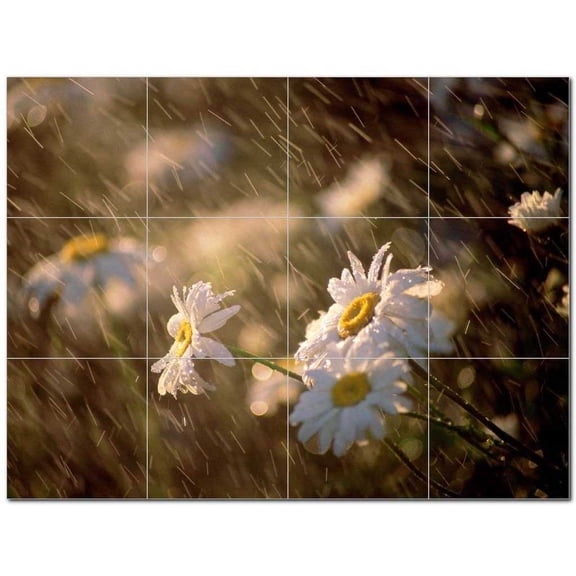 Flower Photo Ceramic Tile Mural Kitchen Backsplash Bathroom Shower 404851-XL43