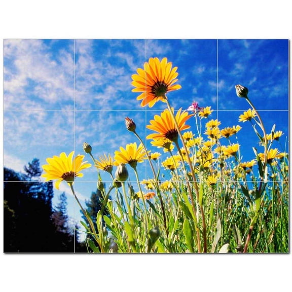 Flower Photo Ceramic Tile Mural Kitchen Backsplash Bathroom Shower 404857-L43