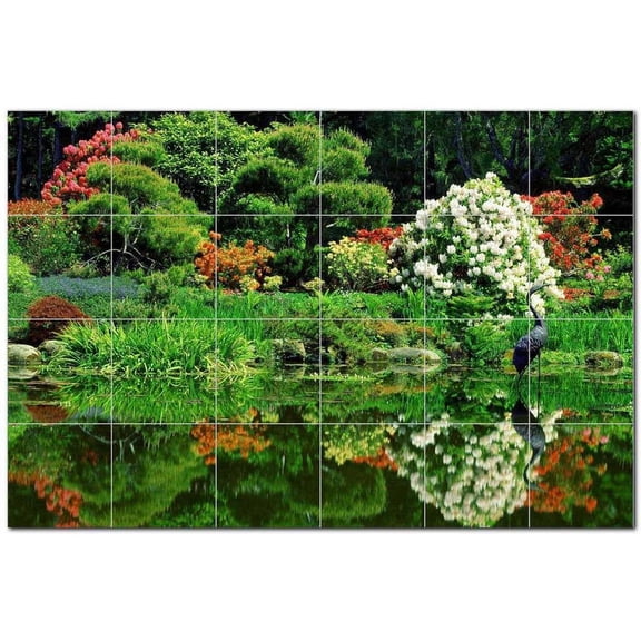 Flower Picture Ceramic Tile Mural Kitchen Backsplash Bathroom Shower, 404992-S64