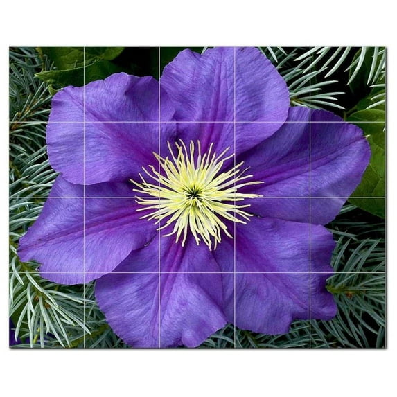 Flower Picture Ceramic Tile Mural Kitchen Backsplash Bathroom Shower, 405000-M54