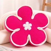 Flower Pillow, Cute Flower Shaped Pillow Decorative Throw Pillow, Soft Flower Plush Floor Pillow Cushion for Room Decor Bed, Couch, Chair 17.7 Inch, Hot Pink Hot Pink 17.7 Inch Hot Pink 17.7