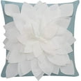 thumbnail image 1 of Flower Pillow, Decorative Throw Pillow, 17” Square Flower Pillows – 3D Effect with Dual Colors – Soft & Comfortable Fabric – Elegant Handmade – Perfect for Home, 1 of 5