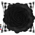thumbnail image 1 of Flower Pillow Decorative Throw Pillow 3D Rose – Vintage Flower Pillow for Living Room, Bedroom, Sofa, 1 of 5