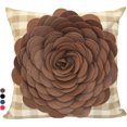 thumbnail image 1 of Flower Pillow Decorative Throw Pillow 3D Rose – Vintage Flower Pillow for Living Room, Bedroom, Sofa, 1 of 5