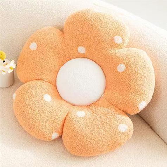 Flower Pillow, Soft Daisy Shaped Throw Pillows with Faux Rabbit Fur for Home Decorative,Cute Flower Throw Pillow Cushion for Bed Sofa Couch