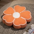 thumbnail image 1 of Flower Pillows, Floor Cushions for Sitting, Flowers Seating Cushion for Adults Reading Leisure Comfortable Home Bedroom Sofa Chair Couch Decor,16 Inch,Orange, 1 of 5