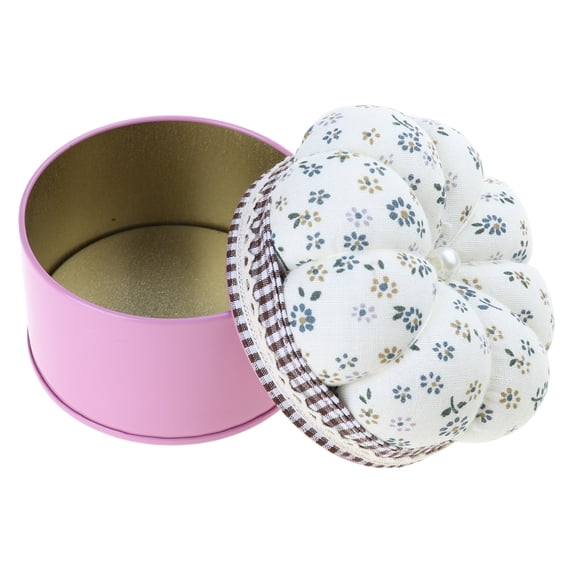 Flower Pin Cushion Holder wtih Metal Organizers Box Sewing Pin Holder Sewing Tool Storage Box for Sewing Accessories