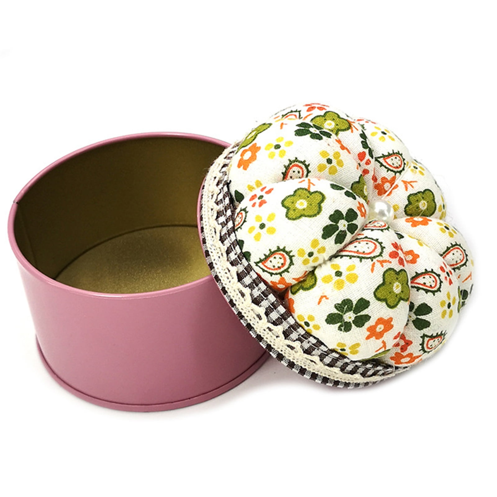 Flower Pin Cushion with Metal Storage Box Sewing Pin Holder for Sewing ...