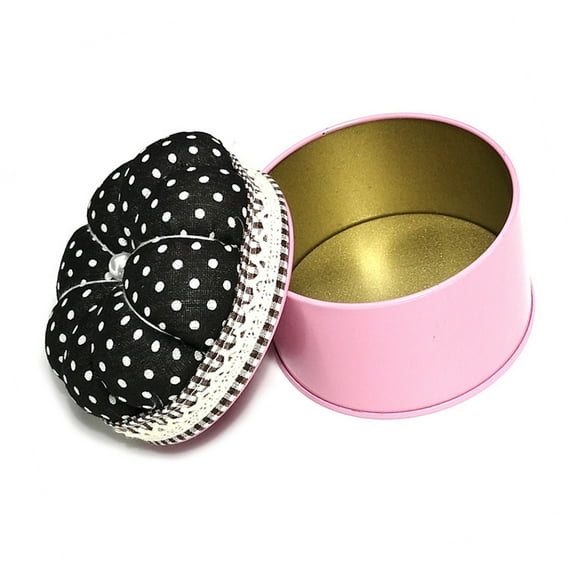 Flower Pin Cushion with Metal Storage Box Sewing Pin Holder for Sewing Thread Quilting Pin and Crafting Accessories