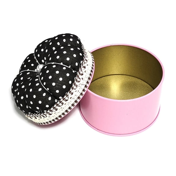 Flower Pin Cushion with Storage Container Quilting Pin Holder for Sewing Pin Thread Thimble Button and Sewing Accessory