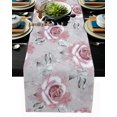 thumbnail image 1 of Flower Pink Leaves Retro Art Table Runners for Dinner Table Wedding Decoration Tablecloth Kitchen Table Runner Set Placemat, 1 of 5