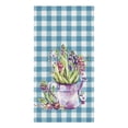 thumbnail image 1 of Flower Plaid Vase Blue Hand Towels Dishcloth Utensils for Kitchen Microfiber Cleaning Cloths Household Wipe Towel, 1 of 7