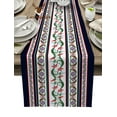 thumbnail image 1 of Flower Plant Leaves Retro Table Runner Home Wedding Table Flag Mat Table Centerpieces Decoration Party Dining Long Tablecloth, 1 of 6