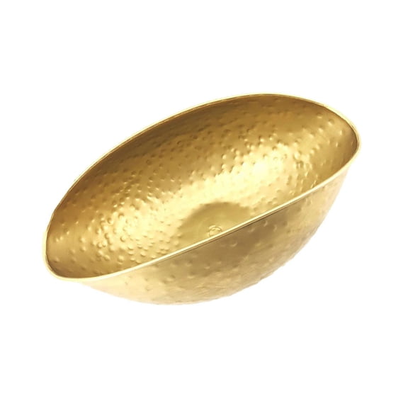 Mobutofu Small Metal Flower Pots Iron Golden Ingot Shaped Elegant 1Pcs