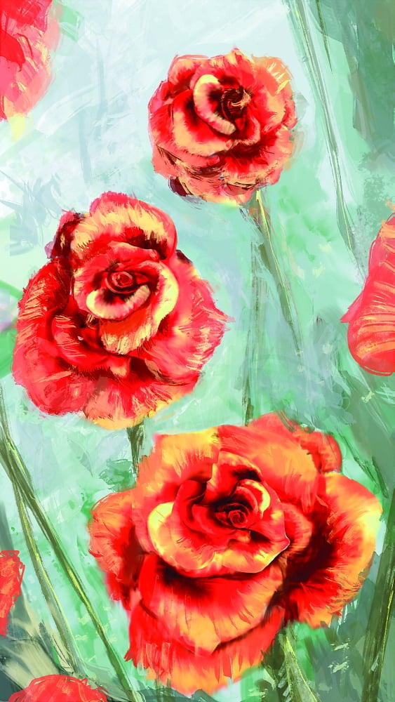 Flower Play Canvas Art - Anthony Christou (23 x 40)