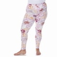 thumbnail image 1 of Flower Plus Size Super Soft Tropical Printed Leggings, Coral Pink - One Size Plus, 1 of 1