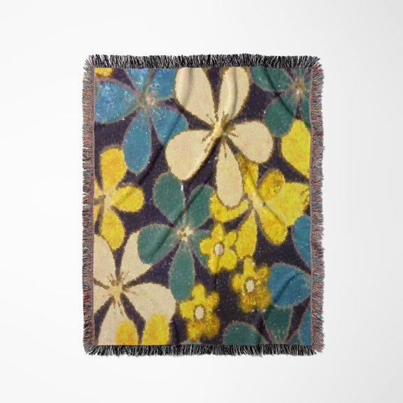 Flower Pop, Woven Blanket