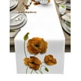 thumbnail image 1 of Flower Poppy White Table Runner Home Wedding Decor Table Flag Mat Table Centerpieces Decoration Party Dining Long Tablecloth, 1 of 6