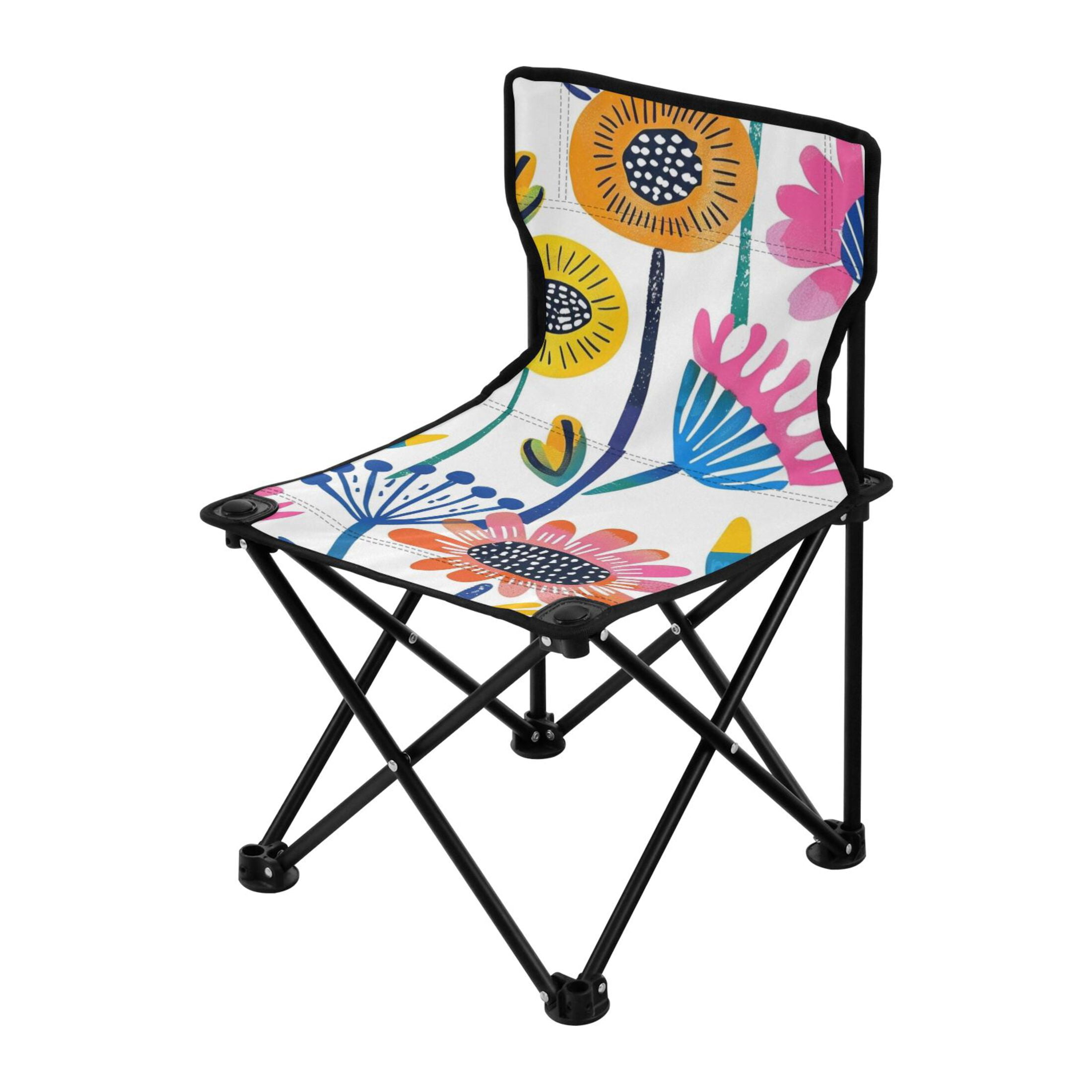 Flower Portable Camping Chair Small for Kids Outdoor Folding Beach Chair Fishing Chair Lawn Chair with Carry Bag Walmart