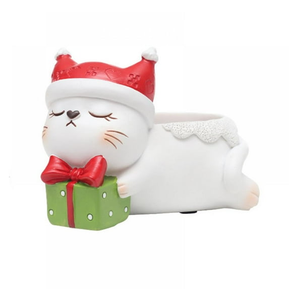 Flower Pot Cartoon Garden Delicate And Smooth Hand-painted Color Resin