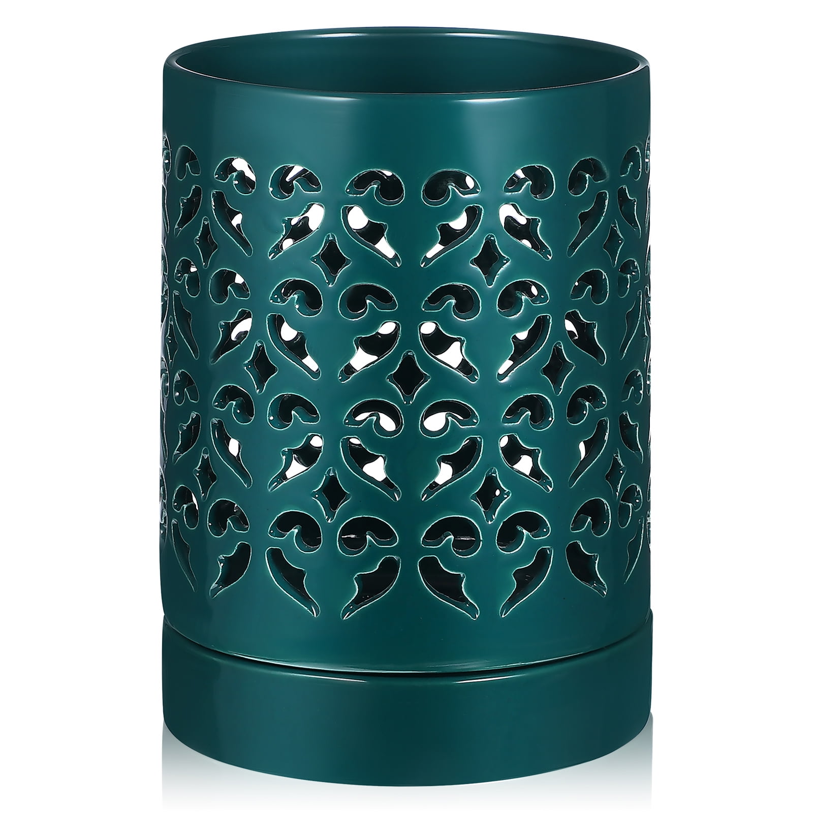 Orchid Pots 5 Inch - Ceramic Orchid Pot With Holes For Breathable Slotted Orchids Planter For Gardening (Green)