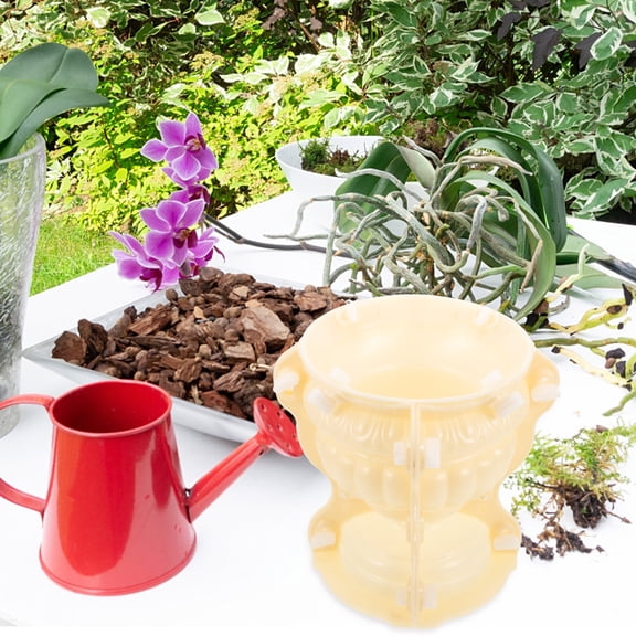SEWCHICS Plastic Round Flower Pot Mold for Plant Pots, European Style, Easy to Use and Demold, Gardening Supplies