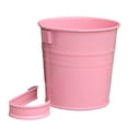 thumbnail image 1 of Flower Pot Detachable Metal Iron Bucket Shape Wall Hanging Planter with Hook Home Decor-Pink,One Size, 1 of 8