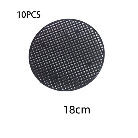 Flower Pot Drainage Mesh Pads Set 10pcs Round Plastic Grid Mats Suitable for Bonsai and Other Indoor Outdoor Potted Plants (18cm)