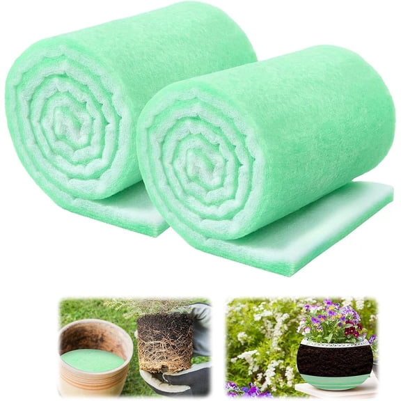 Flower Pot Filler Insert Adjustable Planter Inserts for Large Pots 2 Pcs 47.2" x11.8" Planter Fillers Drainage Material for Indoor Outdoor Gardening Ups a Daisy Pot Fillers for Planters