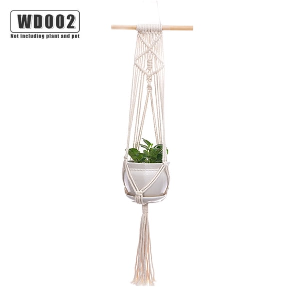Flower Pot Hanger Indoor Outdoor Plants Hanging Basket Cotton Rope Plant Pot Holder, WD002